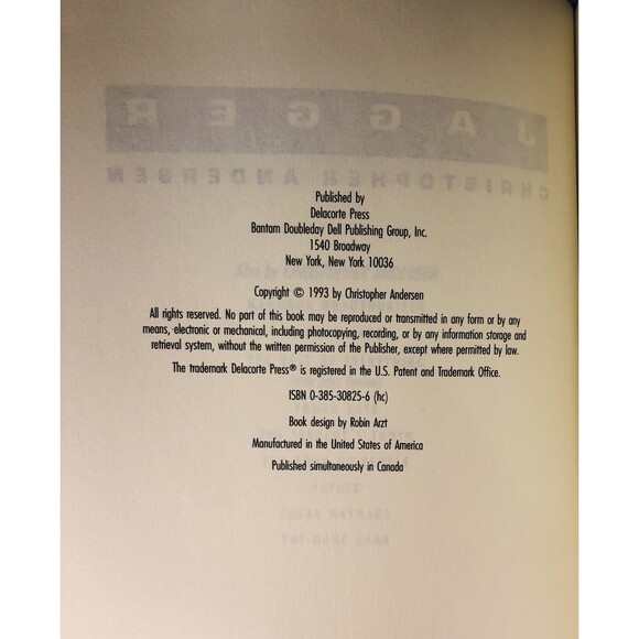 1993 Jagger Unauthorized By Christopher Andersen-Rolling Stones collectible - Picture 5 of 5